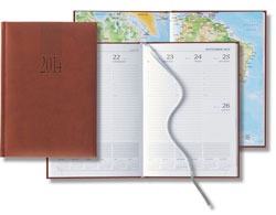 mid size faux leather desk planner