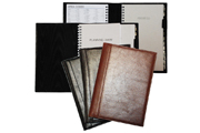 Black, Brown, Cognac Glazed Leather 5 x 8 Planner System